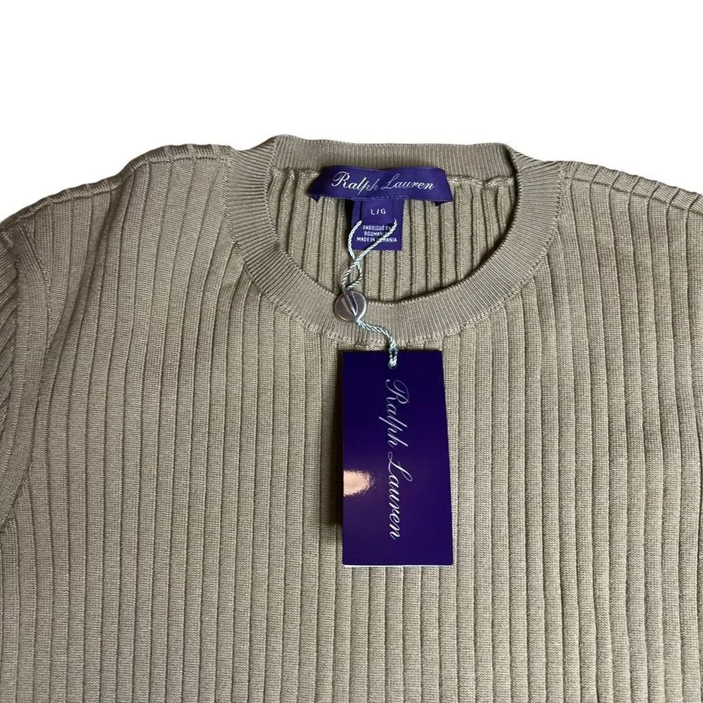 Ralph Lauren Collection Rib-Knit Wool & Silk Day Bodycon Dress - Picture 6 of 10